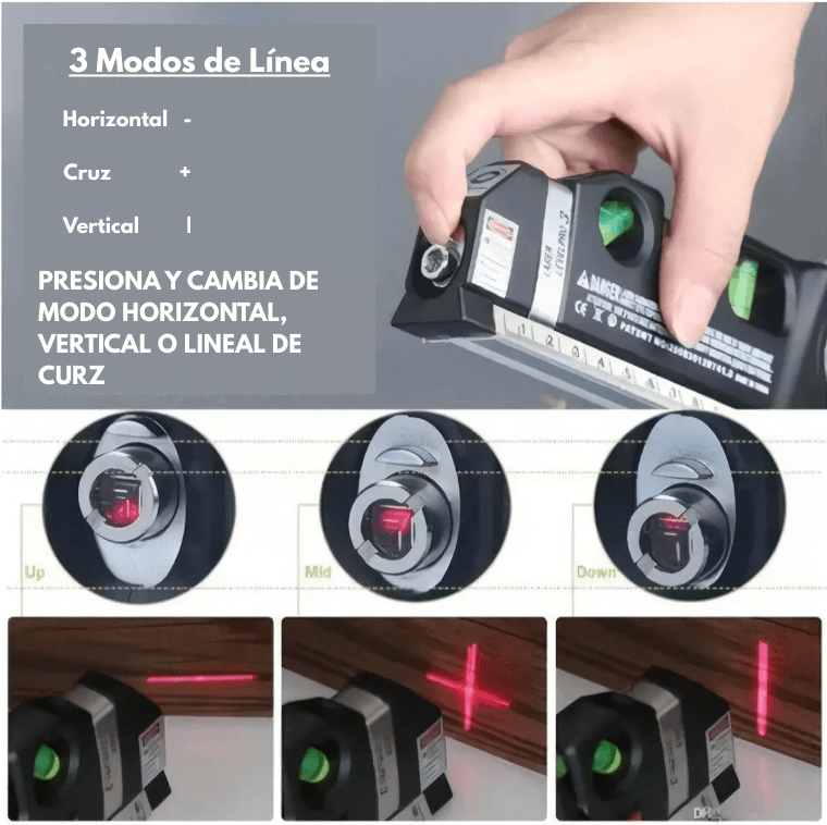 Cinta Métrica 3 en 1